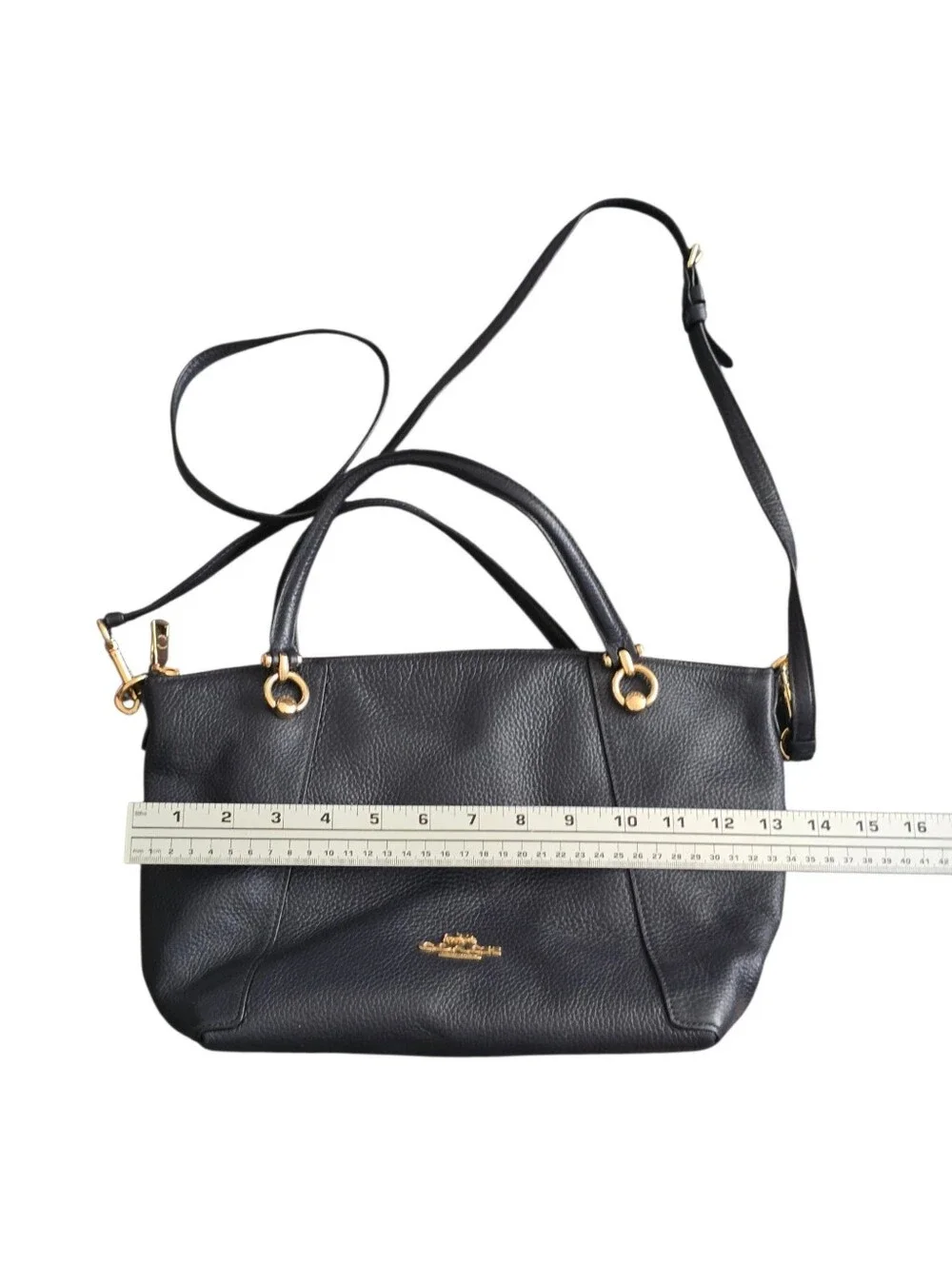 Coach Kacey C6229 Navy Blue Pebbled Leather Crossbody Bag Purse